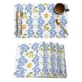 thumbnail image 2 of Placemat Lemon Flowers Leaves Vintage for Dining Table Tableware Mats Kitchen Dish Mat Pad 4/6pcs Table Mat Home ration, 2 of 7