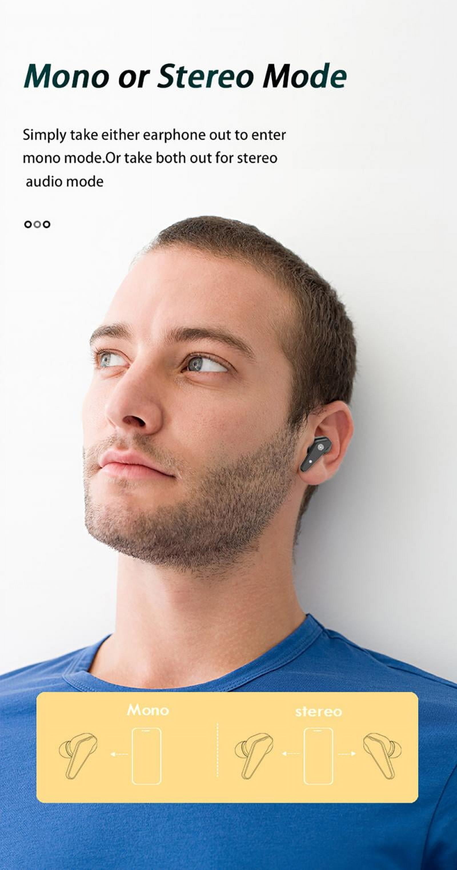 TWS Earphones Wireless for iPhone 15/16/Plus/Pro/Pro Max/16e - Earbuds Headphones True Stereo Headset Hands-free Mic Charging Case
