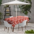 thumbnail image 2 of Vargottam Indoor/OutdoorTablecloth58x82 Inch RectangleTablecloth with Umbrella Hole and Zip- Waterproof PatioTableCloths- TableCovers for Backyard RectangularTable- Red, 2 of 5