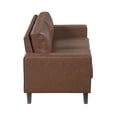 thumbnail image 2 of Lexicon Malcolm Faux leather Love Seat in Chocolate, 2 of 5