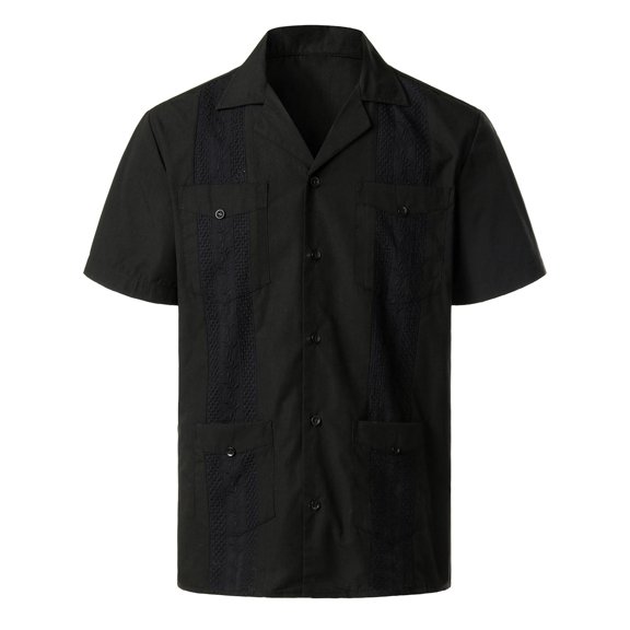 Bcfgryg Mens Spring And Summer Fashion And Leisure Dongfeng Pocket Button Lapel T Shirt Short Sleeve Shirt Stretch Comfort Men's Shirts