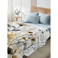 thumbnail image 5 of Queen Flat Sheet 90"x102", Watercolor Botanical Floral Soft Lightweight Bedding Flat Sheets Only, Farmhouse Garden Brushed Microfiber Top Bed Sheet, Breathable StainResistant Bedsheets, 5 of 9