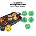 thumbnail image 2 of Chefman Plaque de Cuisson Antiadhésive Extra-Grand Tout Usage 10 Pouces x 20 Pouces, Noire, 2 of 6