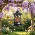 thumbnail image 4 of Finch Feeders for Outdoors Hanging,All-Metal Squirrel Proof Thistle Nyjer Bird Feeder,Metal Mesh Tube Bird Feeder for Nyjer Thistle , 2.5 lbs Large Capacity 1PC, 4 of 6