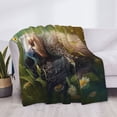 thumbnail image 3 of Naloa Daisy Sleeping Sloth Flannel Blankets - Thick and Warm Blanket for Winter, Soft Fuzzy Plush King Blanket for All Seasons80"x60", 3 of 6
