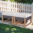 thumbnail image 2 of Giantfurnni Patio Ottomans Set of 2, Outdoor Wicker Footrests for Porch Deck Balcony, 2 of 9