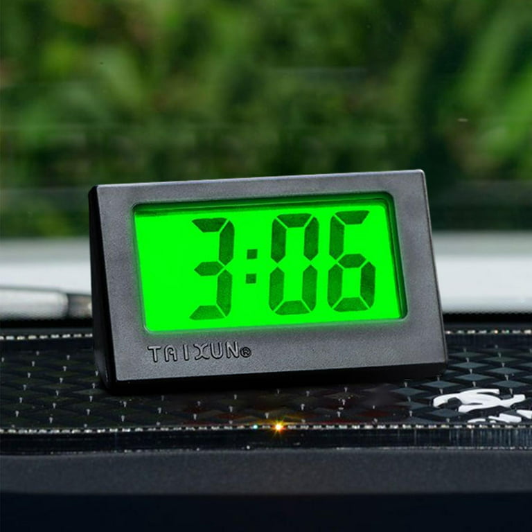 Portable Car Dashboard Digital Clock Shockproof Watch High Temperature  Resistant Mini Desk Clocks for Truck, Office, Home, Kitchen, Bedroom , Black
