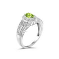 thumbnail image 3 of JewelersClub Peridot Ring Birthstone Jewelry – 0.50 Carat Peridot 0.925 Sterling Silver Ring Jewelry with White Diamond Accent– Gemstone Rings with Hypoallergenic 0.925 Sterling Silver, 3 of 4