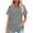 Gray, variant on Army Green S WIZUTIZ Top for Women Holiday Saving Casual Cotton Blend Pure Colour Tee Solid Linen Round Neck Tshirts Summer-Beach Short Sleeve Cozy Style T-shirt Oversize Tunics Tshirt Plain Ladies B