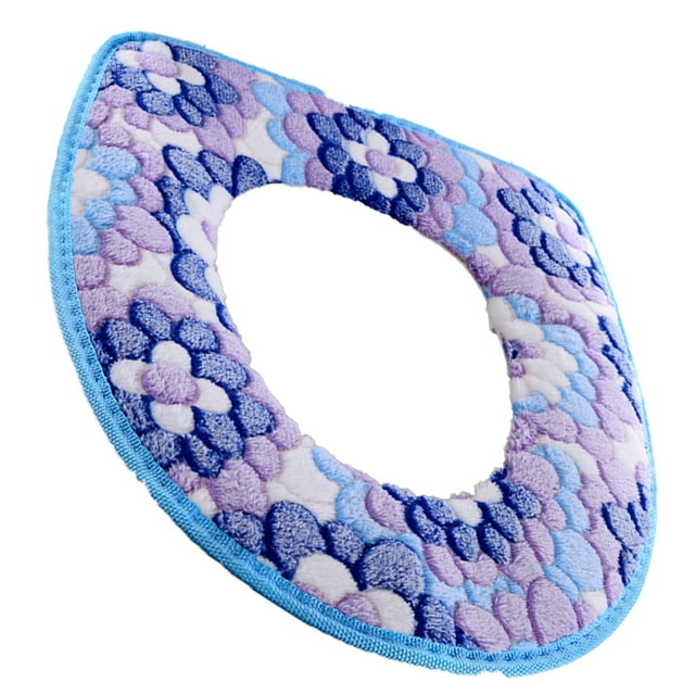 Estera del asiento del inodoro con estera del inodoro suave y cálida engrosada con cremallera