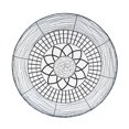 thumbnail image 1 of Sagebrook Home Metal 34" Daisy Round Wall Decor, Black Wb, 1 of 1