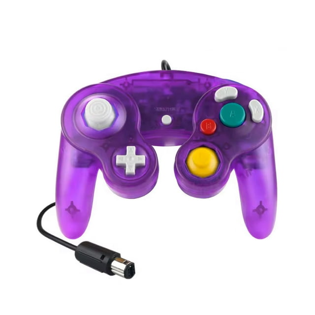 Control Joystick Para Nintendo Gamecube Alambrico Analogo Gc Purpura