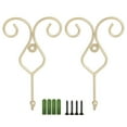 thumbnail image 2 of Ganchos de pared NikouMX 2 piezas colgador de pared para baño montado en la pared negro dorado, 2 of 8