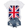 thumbnail image 3 of UANWENN Été Femmes Manches Courtes Col Rond Imprimé Floral Haut T-Shirts Chemises Décontractées Tee Blouse Chemises pour Femmes Hauts d'Été Décontractés Femmes Tee Col Roulé Décontracté sous-Vêtement Femme Chemise Espace Longue, 3 of 4