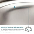 thumbnail image 7 of 23 Inch Undermount Kitchen Sink 18 Gauge Stainless Steel Single Bowl Brushed Nickel Sink 23" x 18" x 9", 7 of 7