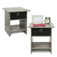 thumbnail image 3 of Furinno Table de Chevet EX Home, Chêne Gris/noir (Paire), 3 of 4