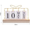 thumbnail image 3 of Vintage Wooden Desk Perpetual Calendar Planner Week Date Display Calendar Office Desktop Decoration, 3 of 7