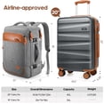 thumbnail image 2 of UKEIN Carry On Luggage 20 Inch Hardside Suitcase with YKK Zippers TSA Lock and Spinner Wheels Luggage Sets with Travel Backpack 3 Packing Cubes for Men Women, 2 of 8