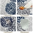 thumbnail image 4 of 60x84inches Dahlia Flower Tablecloth Blue Grey Pinnata Abstract Floral Modern Table Cloth Polyester Fabric Waterproof Table Cover for Kitchen Dining Room Indoor Outdoor Picnic Party Decor, 4 of 7