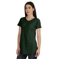 thumbnail image 3 of Inkmeso Womens Short Sleeve Button Tunic Top Cotton Tee Long Length Tshirt For Leggings, 3 of 8