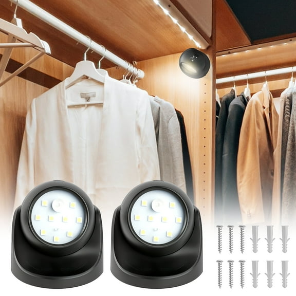 2 Pcs Motion Sensor Outdoor Lights Portable LED Wall Lights Flexible Motion Sensor Lamps Multipurpose Motion Sensor Wall Lights for Walls Fences Paths Driveways Gardens