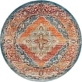 thumbnail image 3 of Unique Loom Isabella Collection Area Rug - Rossellini (7' 10" Round Rust Red/Beige), 3 of 8