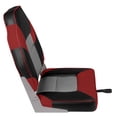 thumbnail image 3 of Leader Accessories High Back Fold-Down Fishing Boat Seats (2 Seats),Black/Red, 3 of 7
