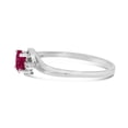 thumbnail image 4 of 10k White Gold Oval Rhodolite Garnet And Diamond Ring, 4 of 6