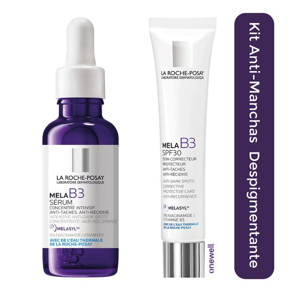 Kit Anti-manchas Despigmentante Con Niacinamida Y Melasyl La Roche Posay, Unifica El Tono De La Piel 2 Piezas