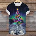 thumbnail image 5 of Kedxroy Christmas Shirts for Women Funny Short Sleeve Xmas Tshirt Casual Cute Holiday Graphic Tee Tops(Green,XL), 5 of 6