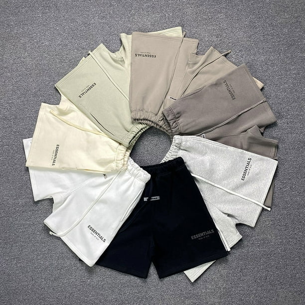 Pantalones cortos de línea ESENCIALES Pantalones cortos deportivos de algodón Pantalones casuales Pantalones de calle de moda Sueltos High Street