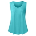 thumbnail image 5 of WTXUE Tank Tops Sleeveless, Crew Neck Women Casual Summer Loose Vest Tank Shirt Tunic Blouse Cami Solid | Casual for Women Sky Blue L, 5 of 6