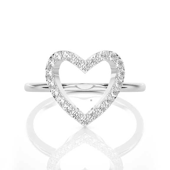 1/4 ctw Round Lab Grown Diamond Ring in Sterling Silver