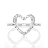 1/4 ctw Round Lab Grown Diamond Ring in Sterling Silver