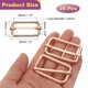 thumbnail image 2 of 25PCS Hebilla deslizante ajustable de metal 1 1/2" ajustador de correas de webbing para reemplazo de bolsas de cinturón dorado claro, 2 of 7