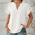 thumbnail image 5 of Liquidation d'Économies! BEFOKA T-Shirt Grande Taille pour Femmes, Blouse Décontractée d'Été pour Femmes, Mode T-Shirt Décontracté Confortable à Manches Courtes Col Uni, 5 of 5