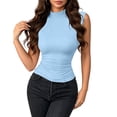 thumbnail image 4 of AnuYalue Mock Neck Tank Tops for Women Sleeveless Soft Fitted Business Casual Shirts 2026 Summer Tanks, 4 of 7