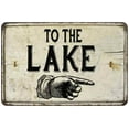thumbnail image 1 of To the Lake Rt Hand Vintage Look Chic 8 x 12 High Gloss Metal 208120020131, 1 of 1