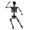 Black, variant on Trendix Skeleton Prop Bones with Posable Joints 5.4FT Life Size Plastic Poseable for Halloween Human Bones Skeleton, White