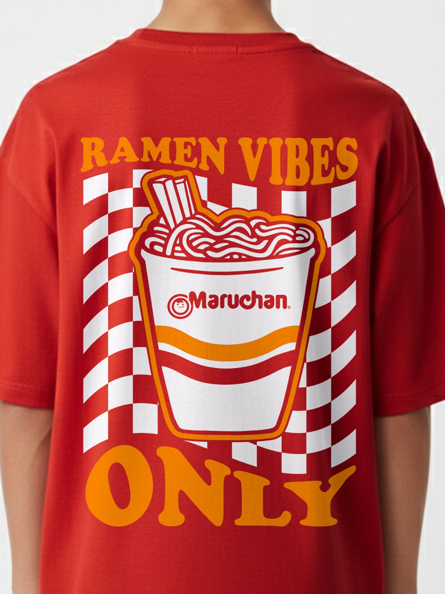 Maruchan, Boys' Elevated Front and Back Graphic T-Shirt, Ramen Vibes, Sizes 4-18