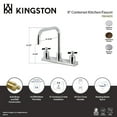 thumbnail image 7 of Kingston FB2141ZX Millennium Two-Handle 2-Hole 8" Centerset Kitchen Faucet in Polished Chrome, 7 of 7