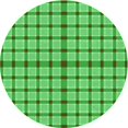 thumbnail image 1 of Ahgly Company Tapis d'Intérieur Ronds de Style Transitionnel Lavables à la Machine, Vert Néon, 4 Pieds Rond, 1 of 7