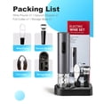thumbnail image 6 of Aisining Electric Wine Bottle Opener Set with Battery-Powered, Foil Cutter, Pourer and Storage Base, 6 of 7