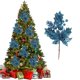 thumbnail image 4 of Ramo de flores artificiales navideñas | Arreglo de flor de Pascua de plástico rojo | Centro de mesa festivo de 23 cm para decoración del hogar, 4 of 6