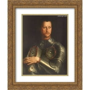 Agnolo Bronzino 2x Matted 20x24 Gold Ornate Framed Art Print 'Portrait of Cosimo I de' Medici'