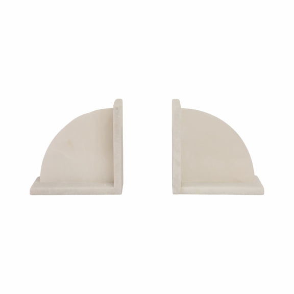 Sagebrook Home Arc Marble Alabaster Bookends (Set of 2)