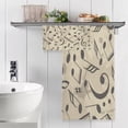 thumbnail image 5 of Retro Musical Notes Towels Highly Absorbent Cotton Towels 2 Pack, Premium Spa & Hotel Quality Quick Dry Towel Set,54" x 27", 5 of 7