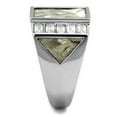 thumbnail image 3 of Anillo Color Plata Para Hombres de Acero Inoxidable Piedra Elegante, 3 of 4