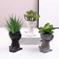 thumbnail image 4 of Humanoid Ceramic Flower Pot Succulent Pot Plant Small Vase Crafts Desktop Decoration YL1483-1, 4 of 8