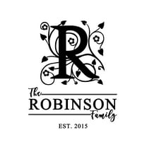 Darling Souvenir Monogram Burlap Print Wall Decor Family Name Personalized Housewarming Gift-Burlap Print Only(8 x 10 Inches)